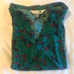 Old Navy Green Tunic Shirt